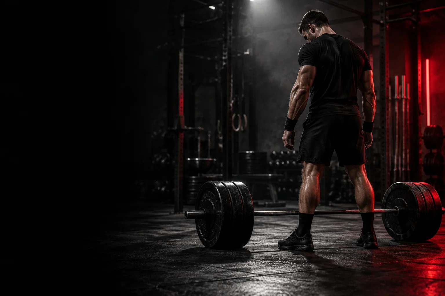 Athlete preparing for a barbell lift at Hydrogen